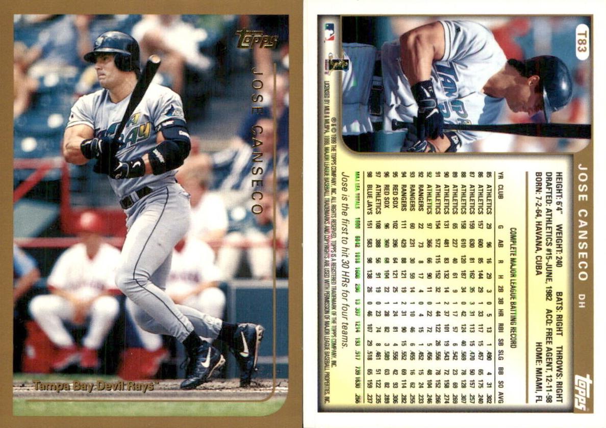1999 Jose Canseco #T83
