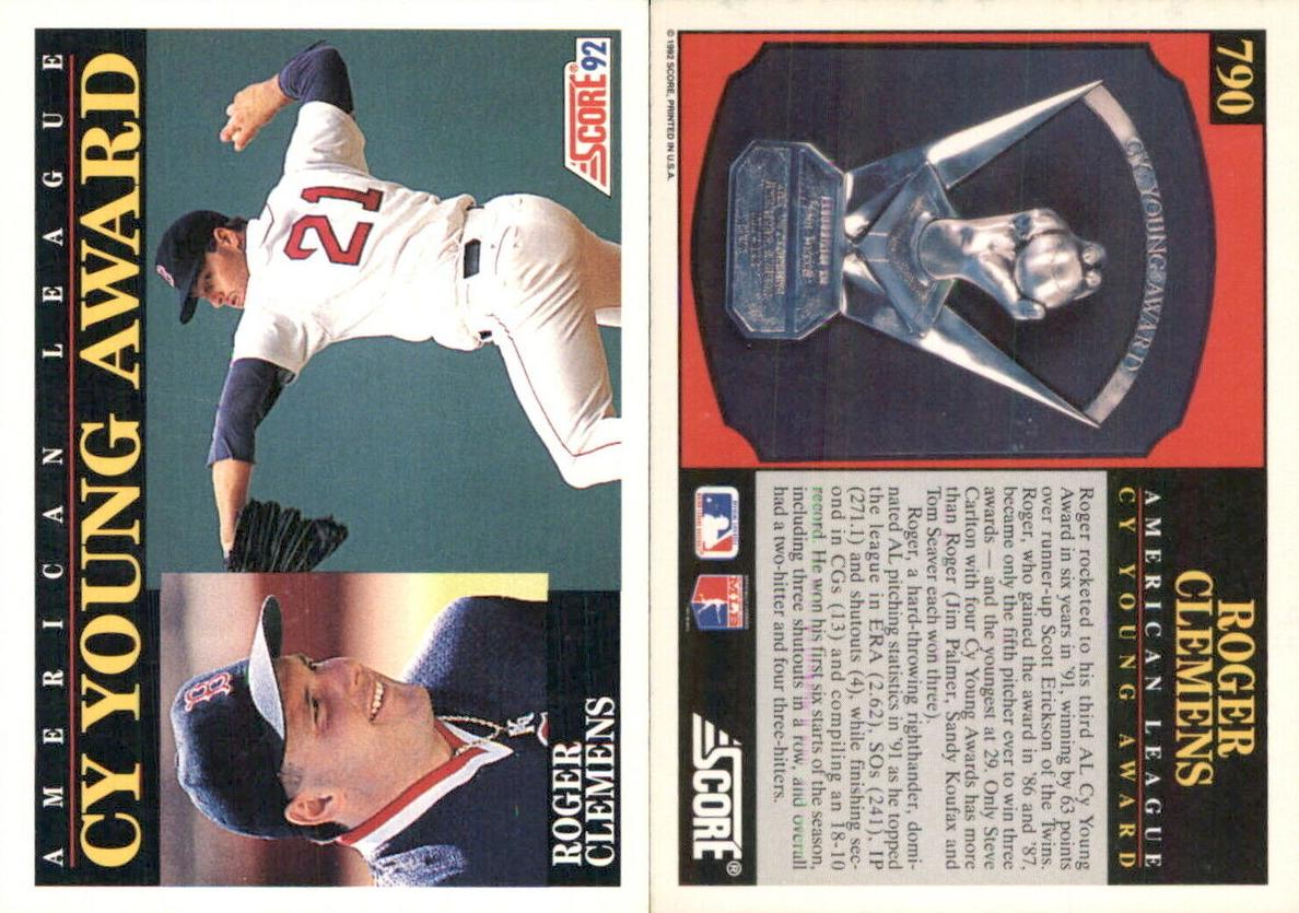 1992 Roger Clemens #790