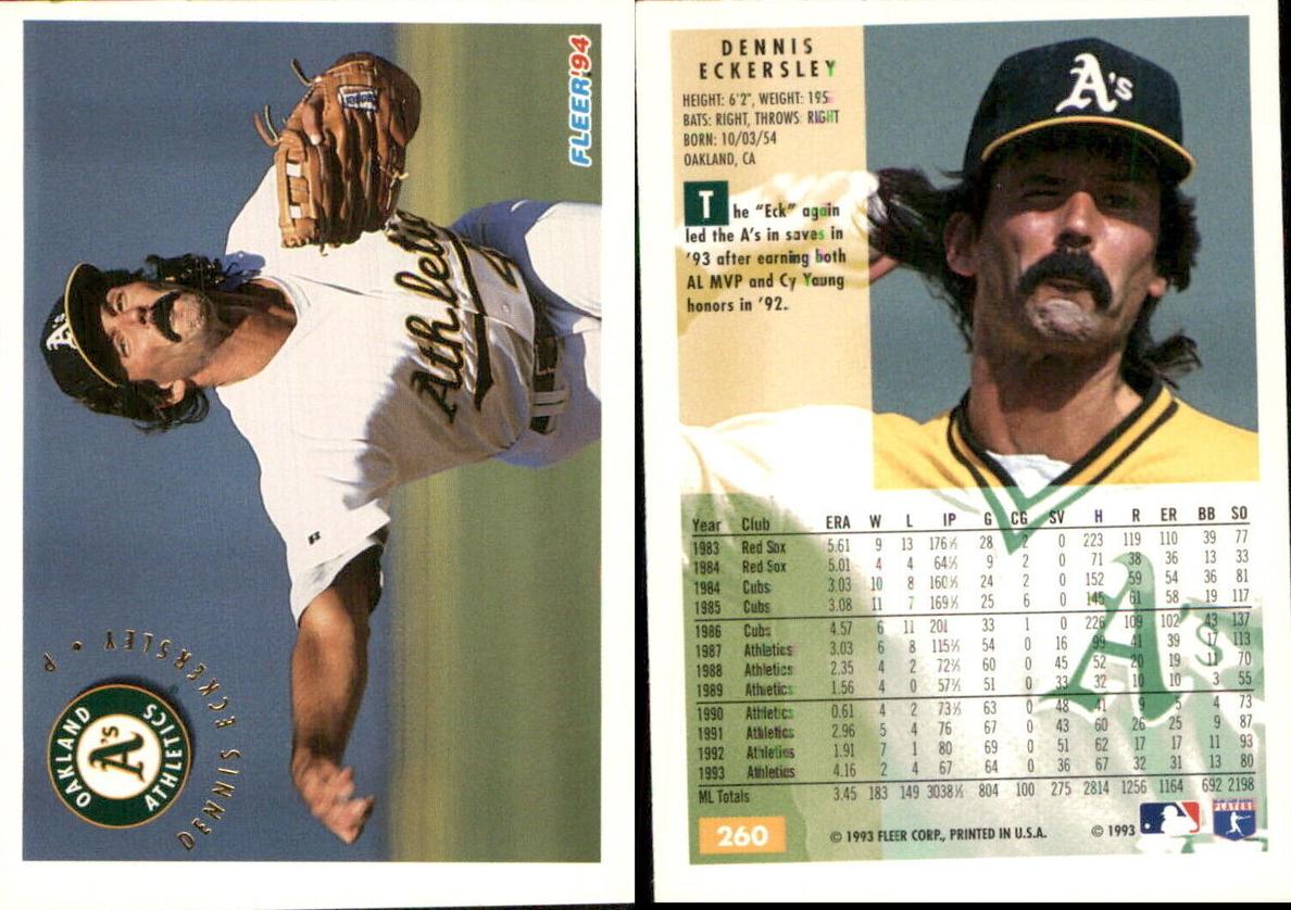 1994 Fleer Dennis Eckersley #260 card