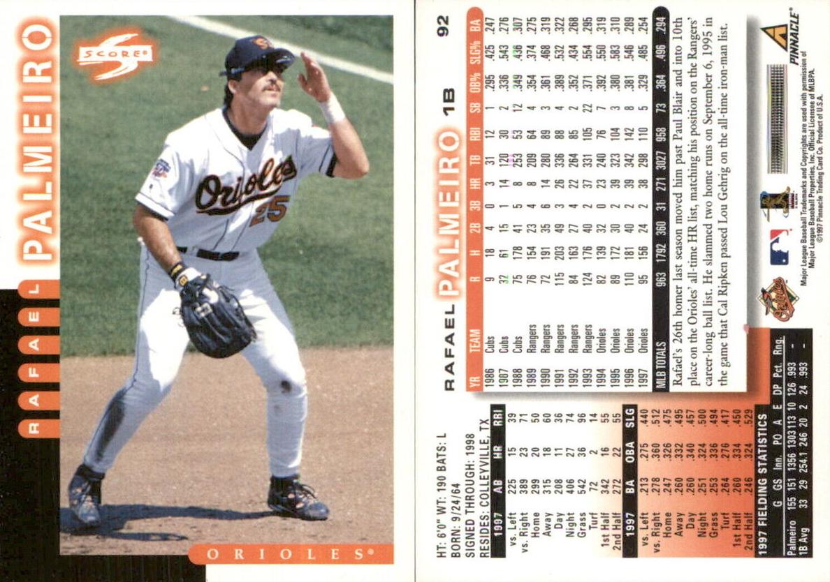 1998 Rafael Palmeiro #92