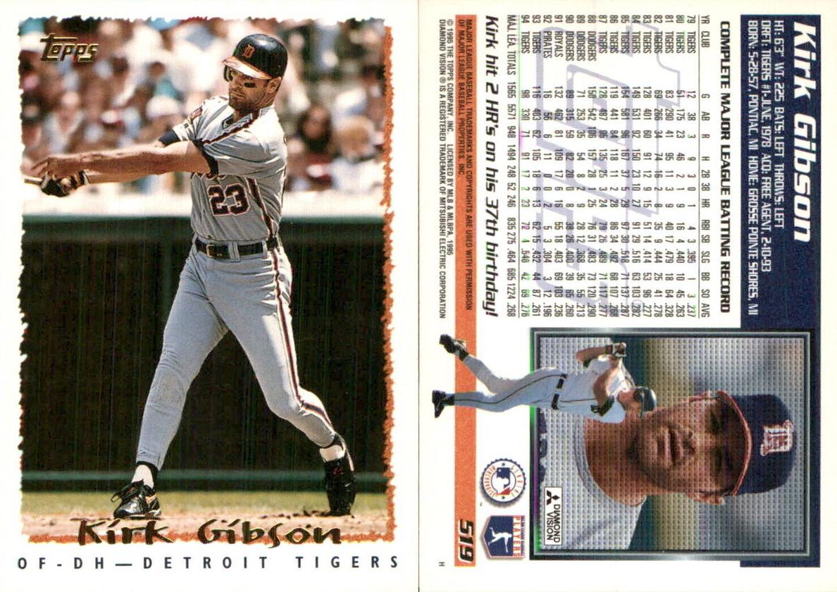 1995 Kirk Gibson #519