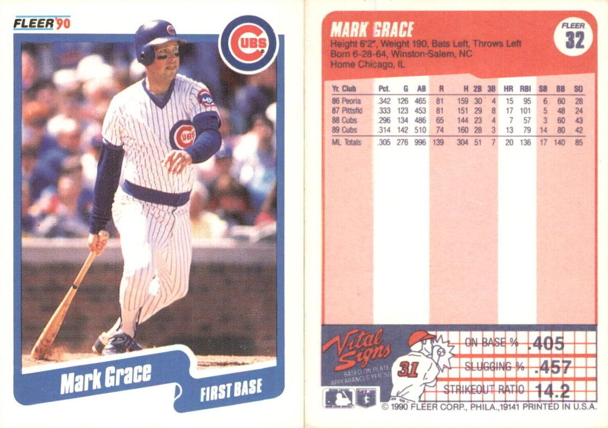 1990 Mark Grace #32