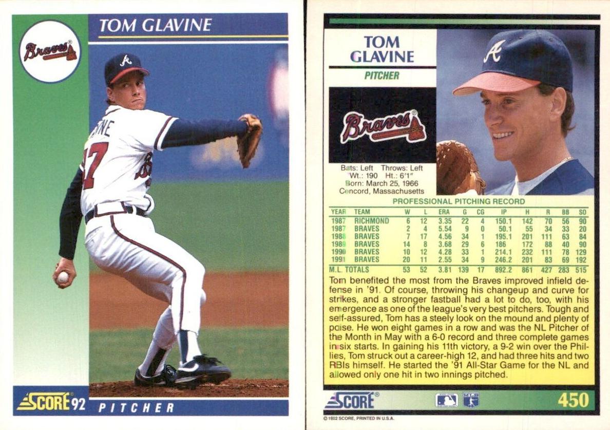 1992 Tom Glavine #450