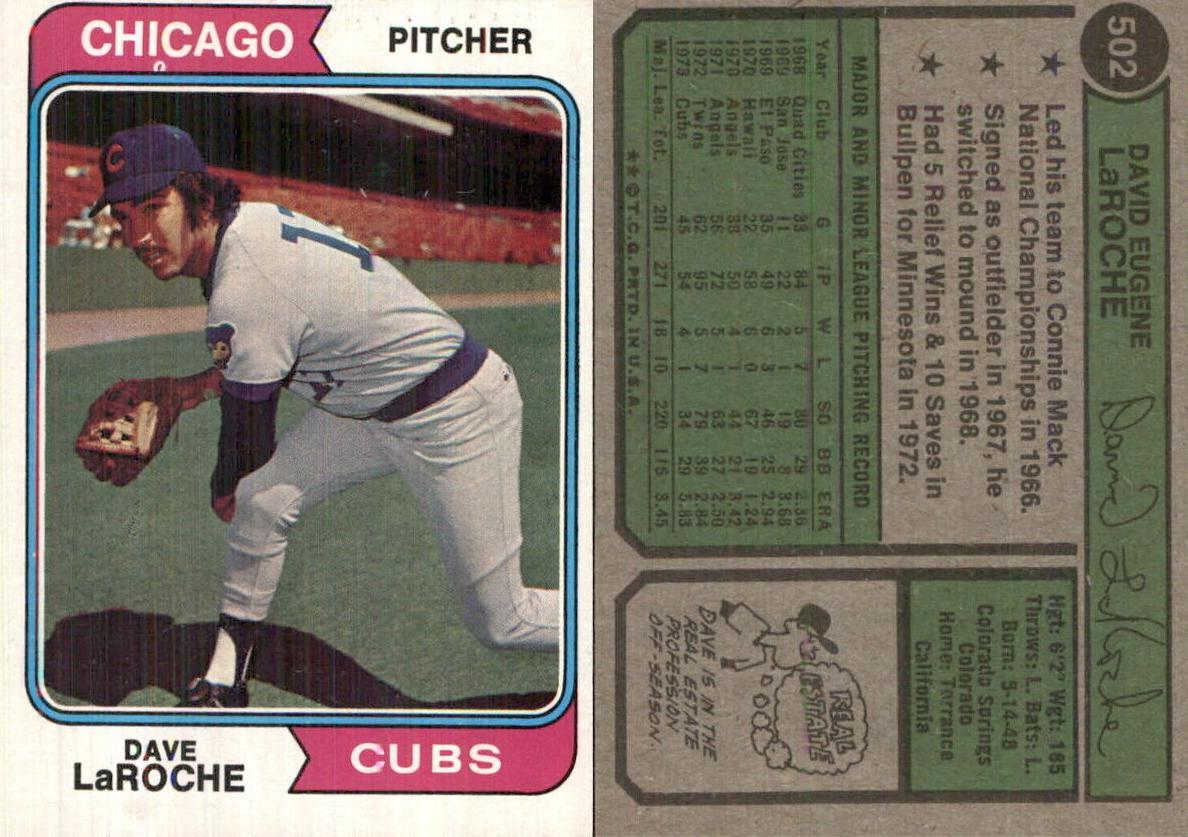 1974 Dave LaRoche #502