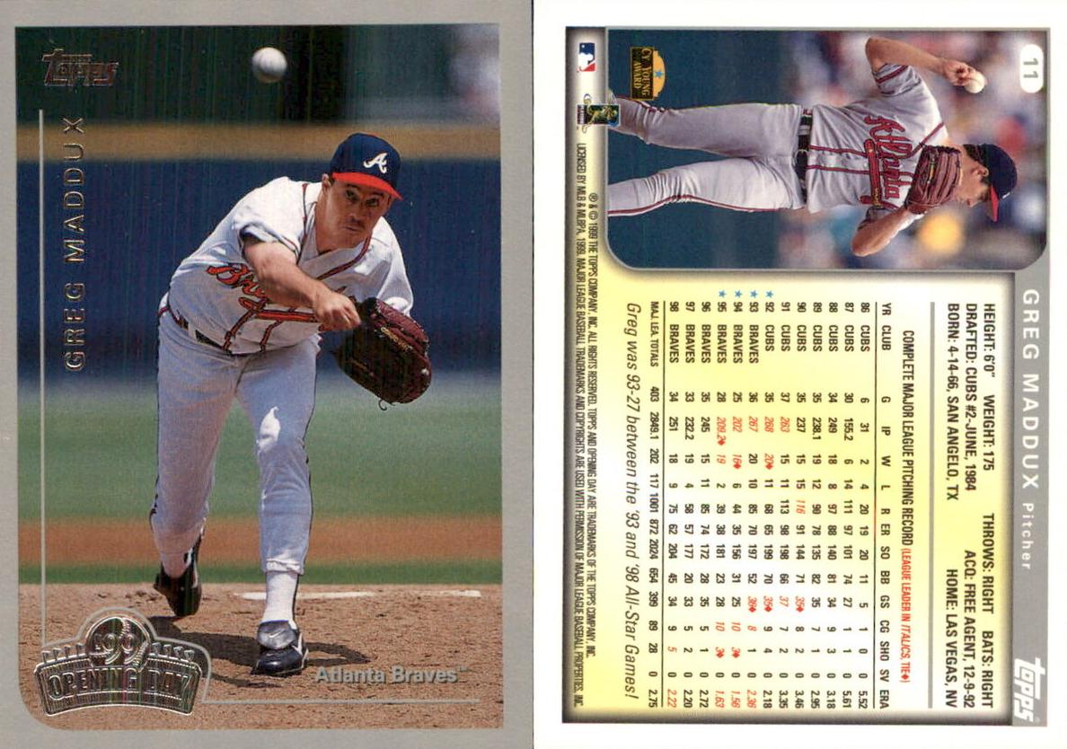 1999 Greg Maddux #11