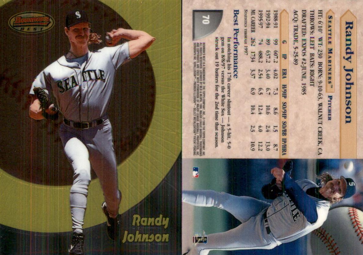 1998 Bowman's Best Randy Johnson #70 card