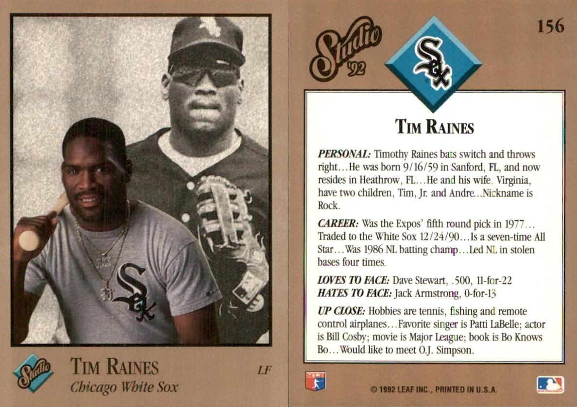 1992 Tim Raines #156