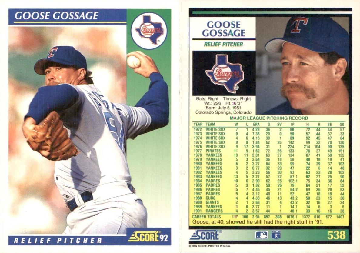 1992 Goose Gossage #538