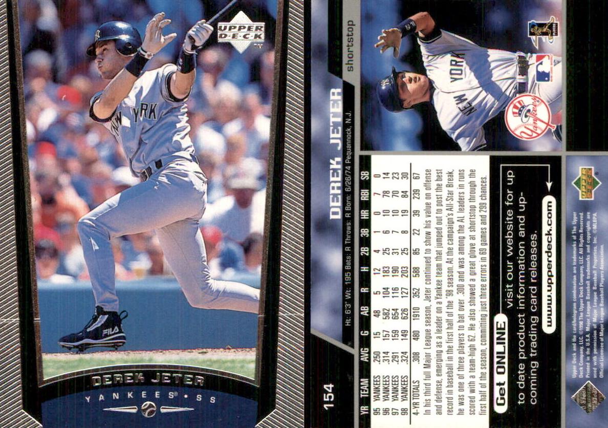 1999 Derek Jeter [Exclusives, Level 1] #154
