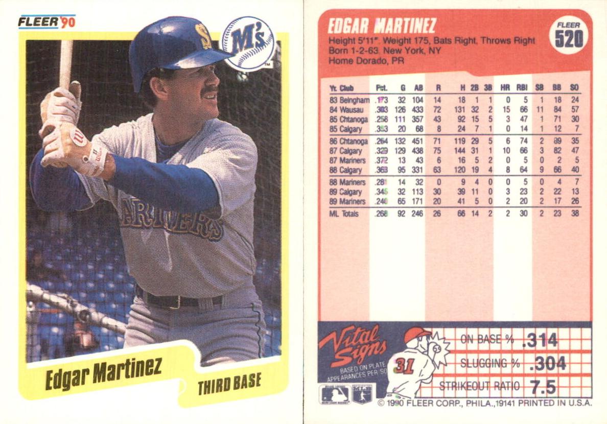 1990 Edgar Martinez #520