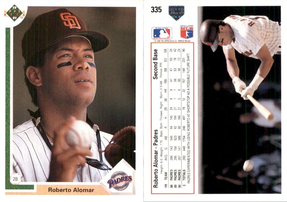 1991 Upper Deck Roberto Alomar #335 card