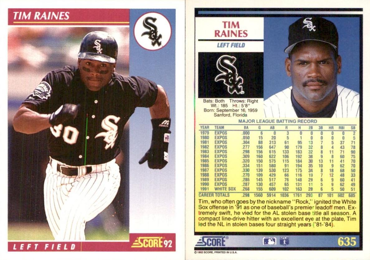 1992 Tim Raines #635