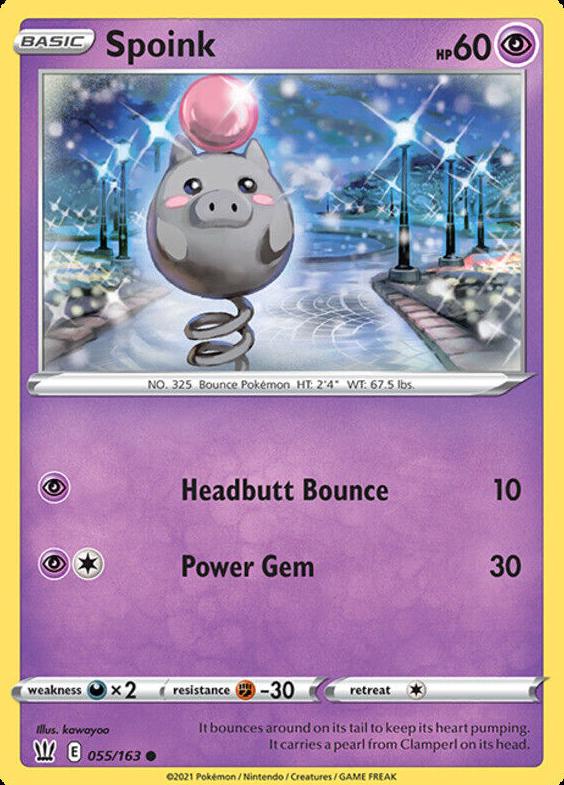 Spoink 2021 Pokemon Battle Styles
