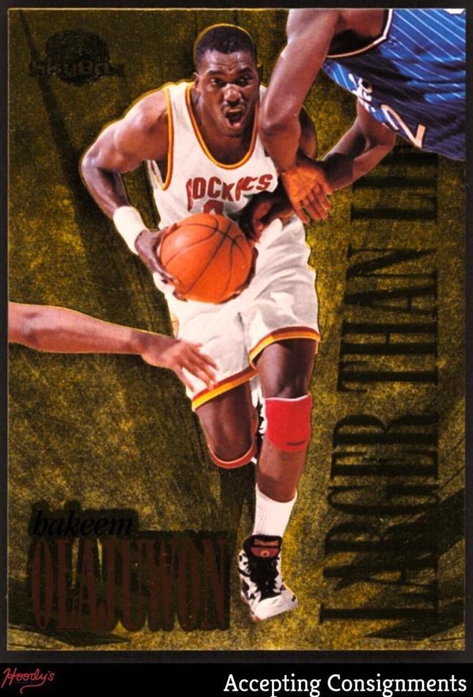 1995 Skybox Premium Larger Than Life Hakeem Olajuwon #L4 card