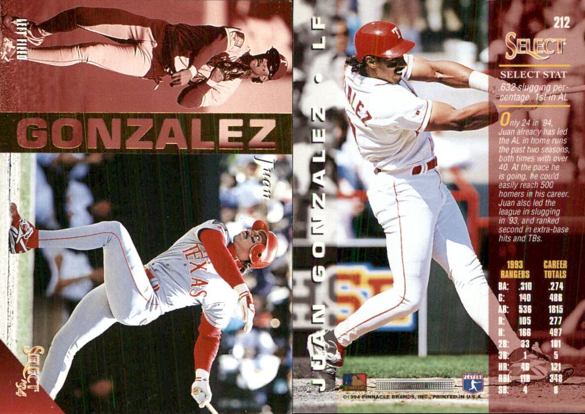 1994 Juan Gonzalez #212