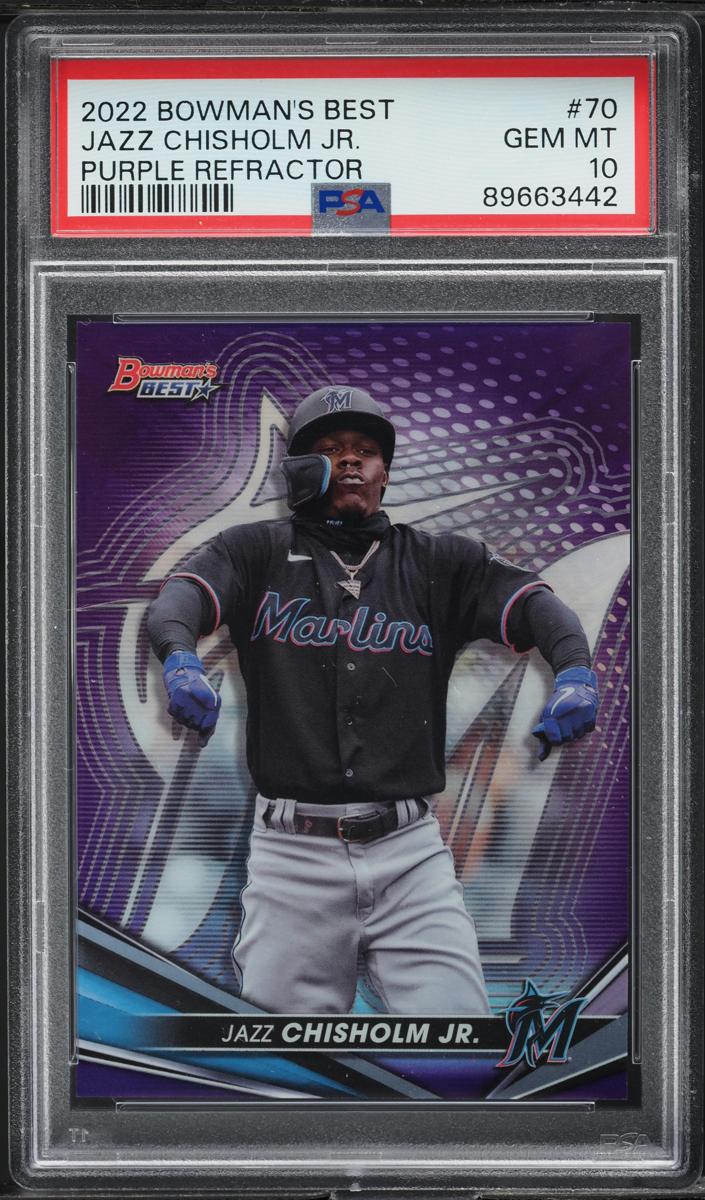 2022 Bowman's Best Baseball Purple Jazz Chisholm Jr. #70 PSA 10