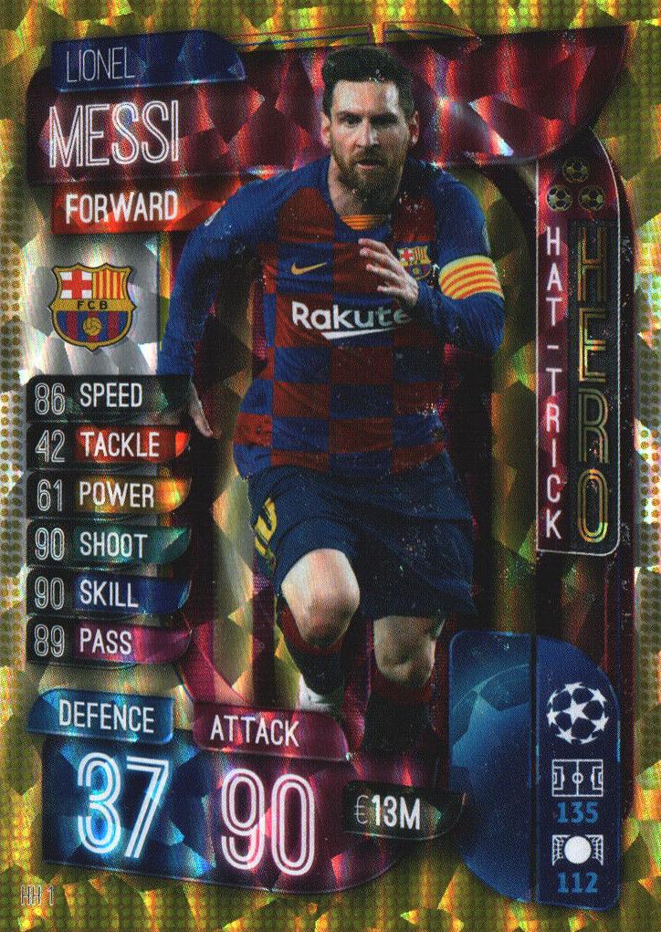 2019 Topps Match Attax UEFA Champions League Lionel Messi #HH1 card