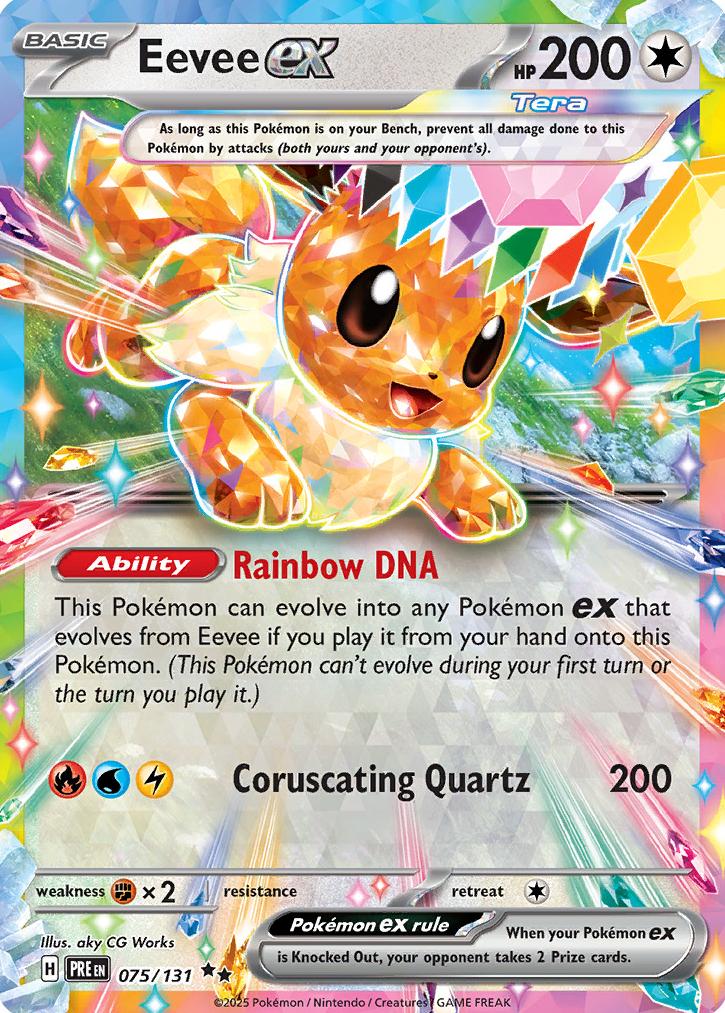 Eevee EX 2025 Pokemon Scarlet & Violet Prismatic Evolutions