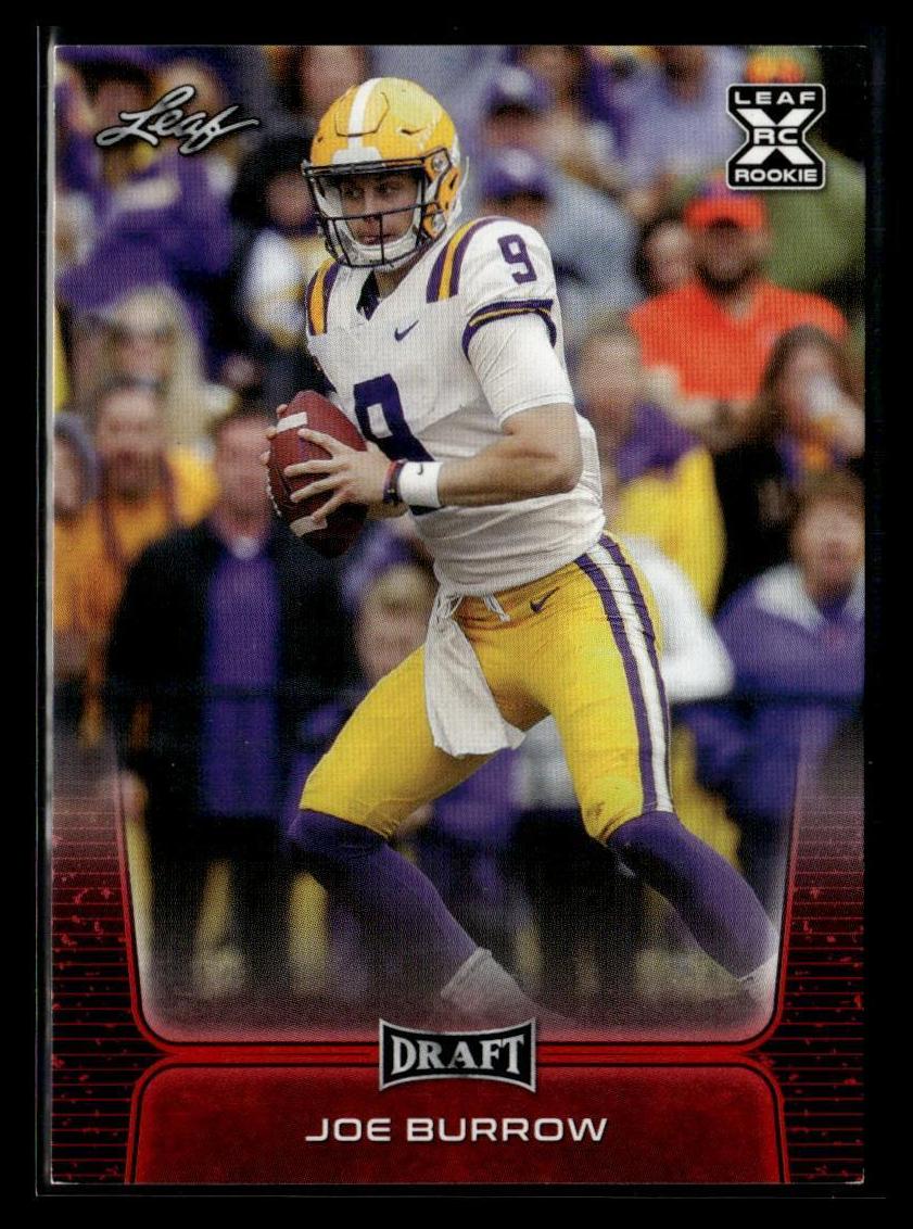2020 Leaf Draft Joe Burrow [Red] #01 card