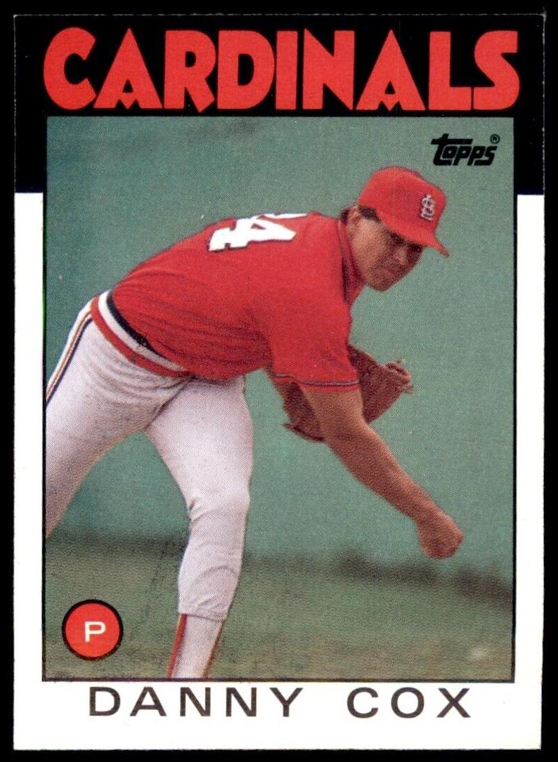 1986 Topps Danny Cox #294 card