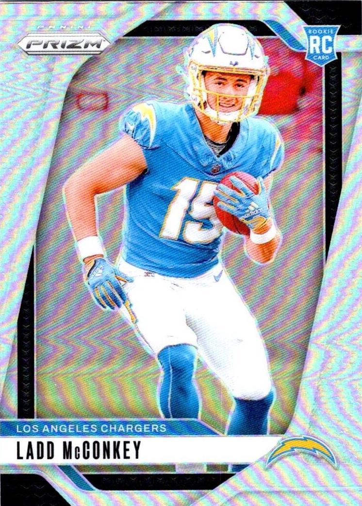 2024 Panini Prizm Ladd McConkey [Pink Wave] #365 card