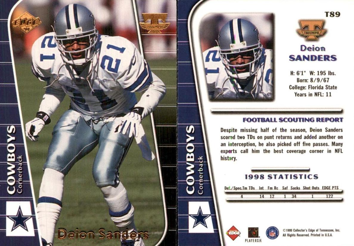 1999 Deion Sanders #T89