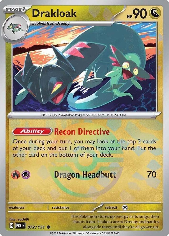 Drakloak 2025 Pokemon Scarlet & Violet Prismatic Evolutions