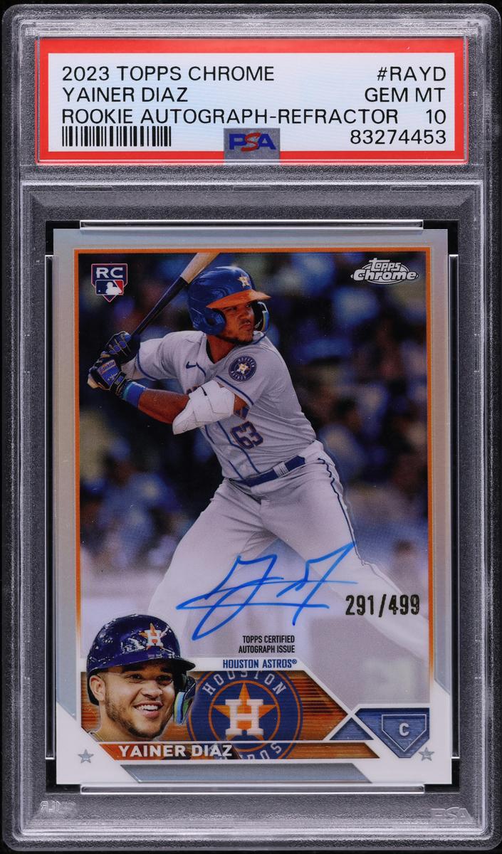 2023 Topps Chrome Baseball Refractor Yainer Diaz #RA-YD PSA 10