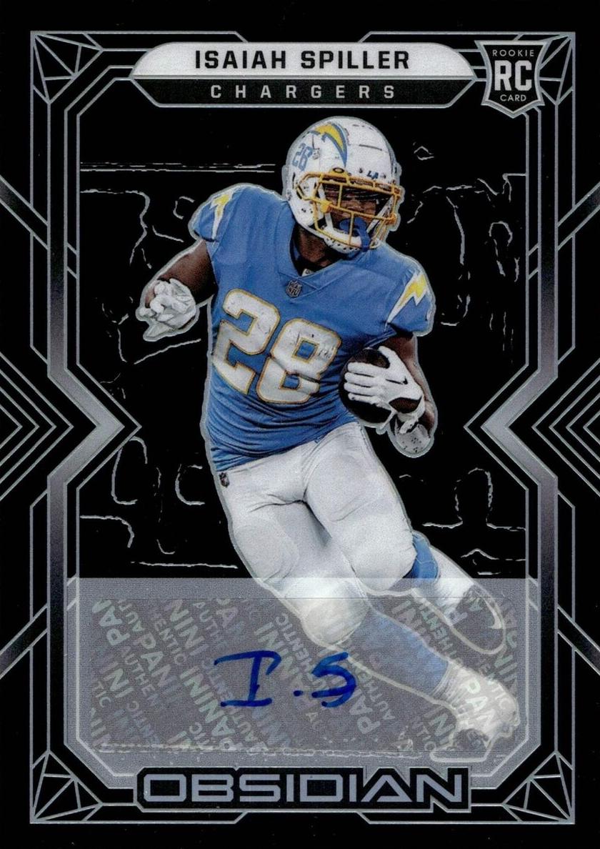2022 Panini Obsidian Isaiah Spiller #110 card