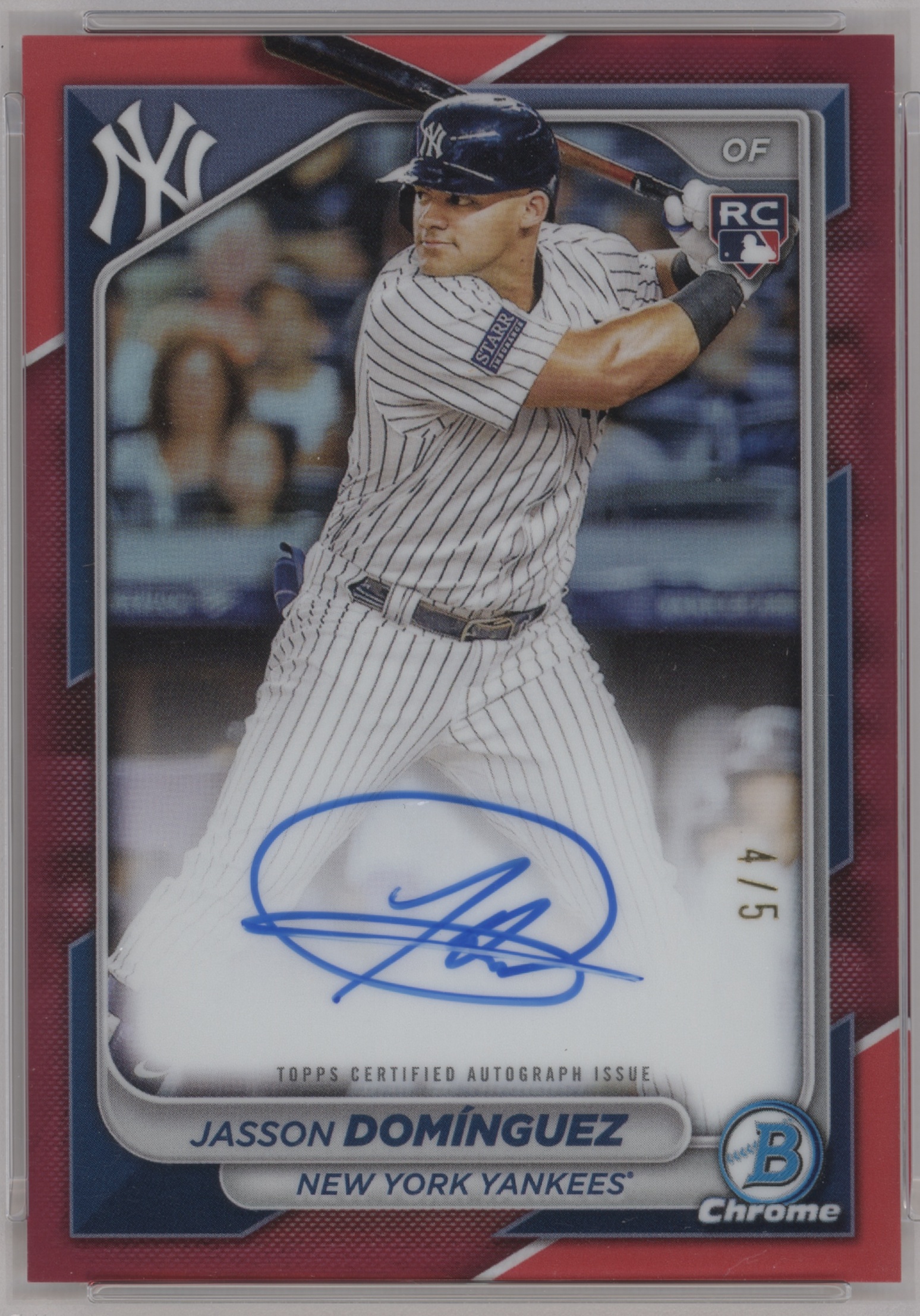 2024 Bowman Chrome Baseball Red Refractor Jasson Dominguez #CRA-JD