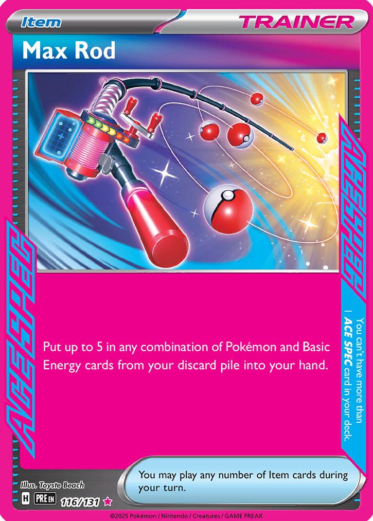Max Rod 2025 Pokemon Scarlet & Violet Prismatic Evolutions