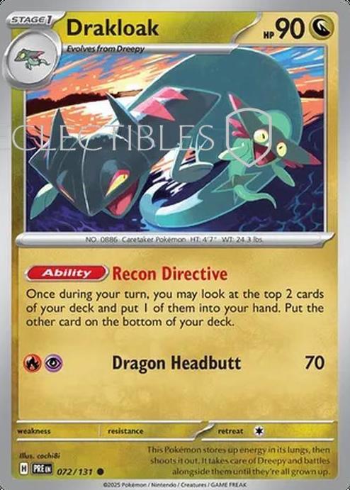 Drakloak 2025 Pokemon Scarlet & Violet Prismatic Evolutions Reverse Holo
