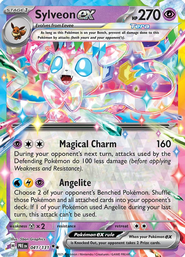 Sylveon EX 2025 Pokemon Scarlet & Violet Prismatic Evolutions