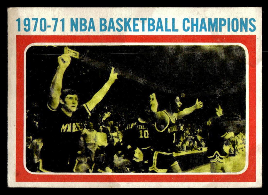 1970-71 NBA Basketball Champions - 1971 Topps Basketball