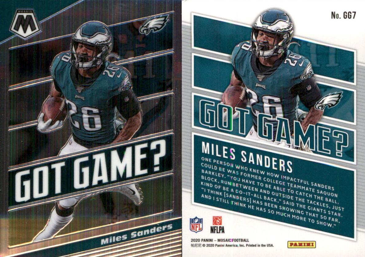 2020 Panini Mosaic Miles Sanders #GG7 card