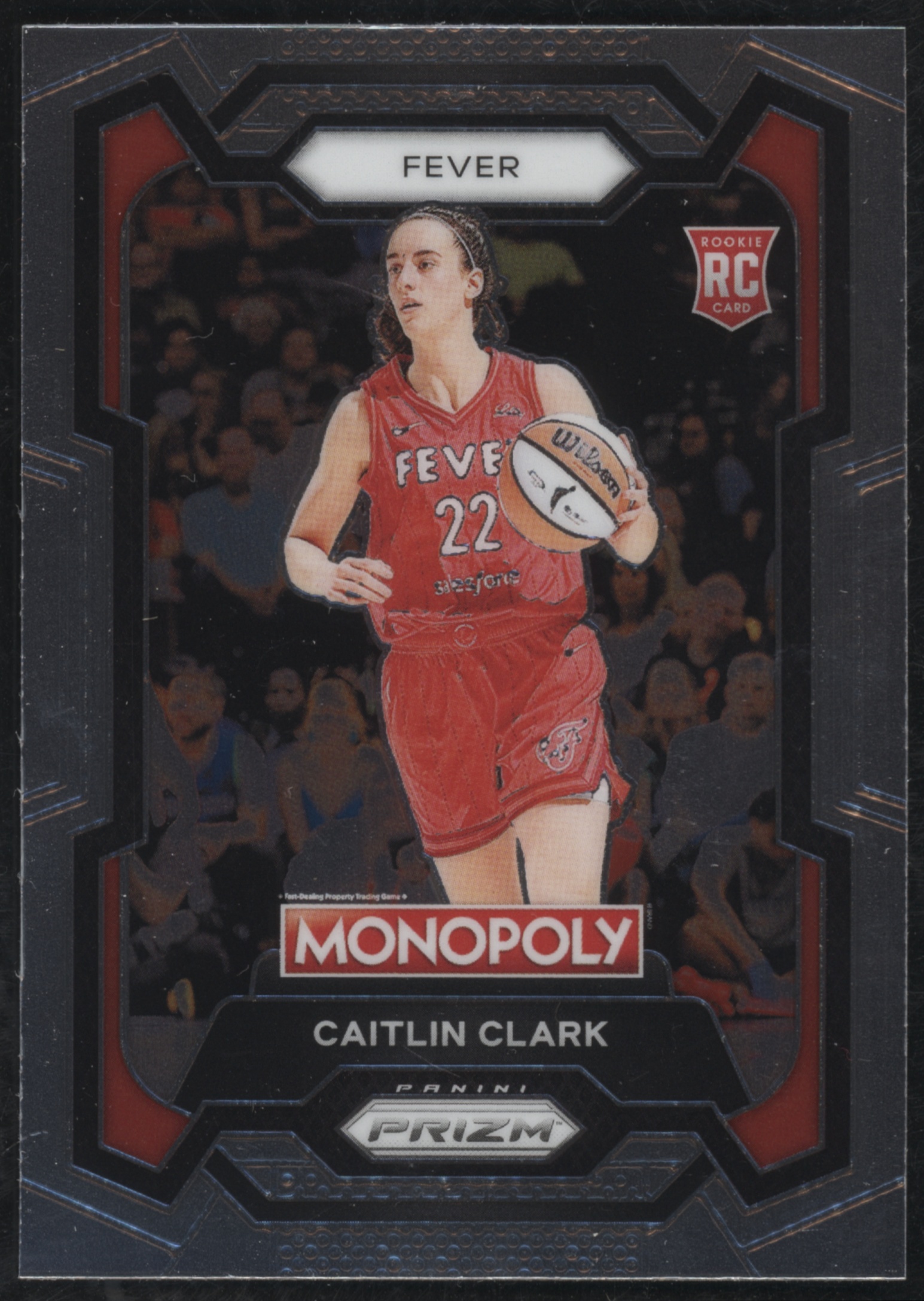 Caitlin Clark 2024 Prizm Monopoly WNBA card