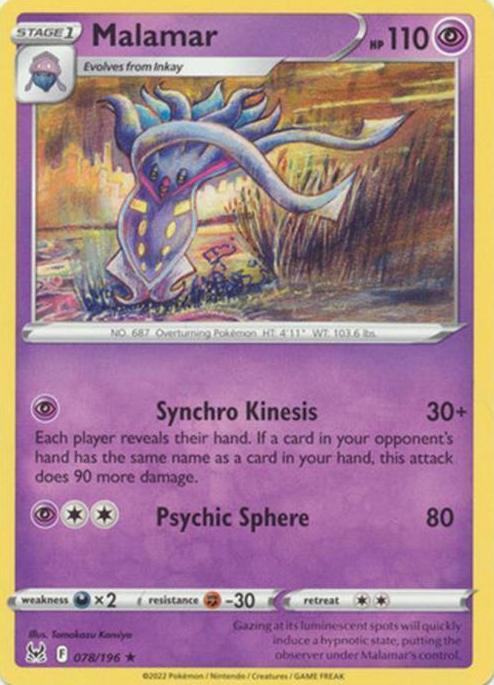 Malamar 2022 Pokemon Lost Origin