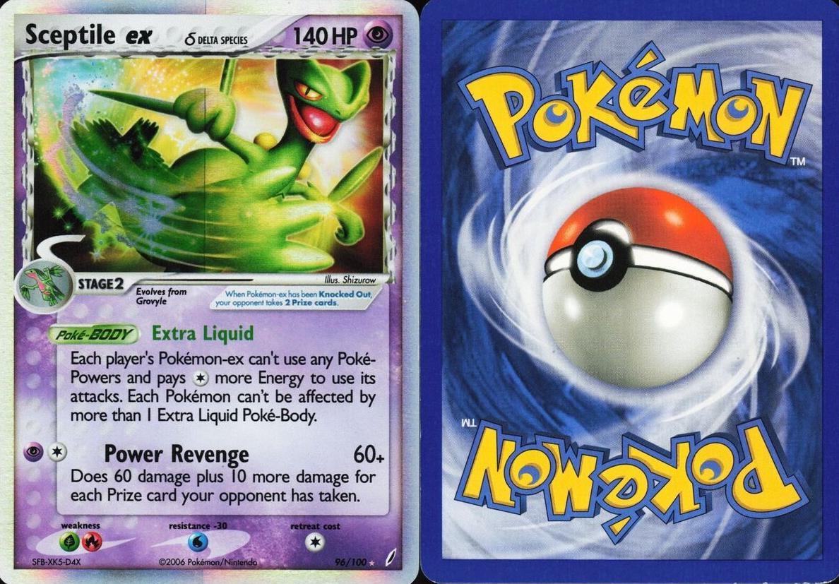 2006 Pokemon EX Crystal Guardians CRYSTAL GUARDIANS #96 Sceptile EX-Holo front