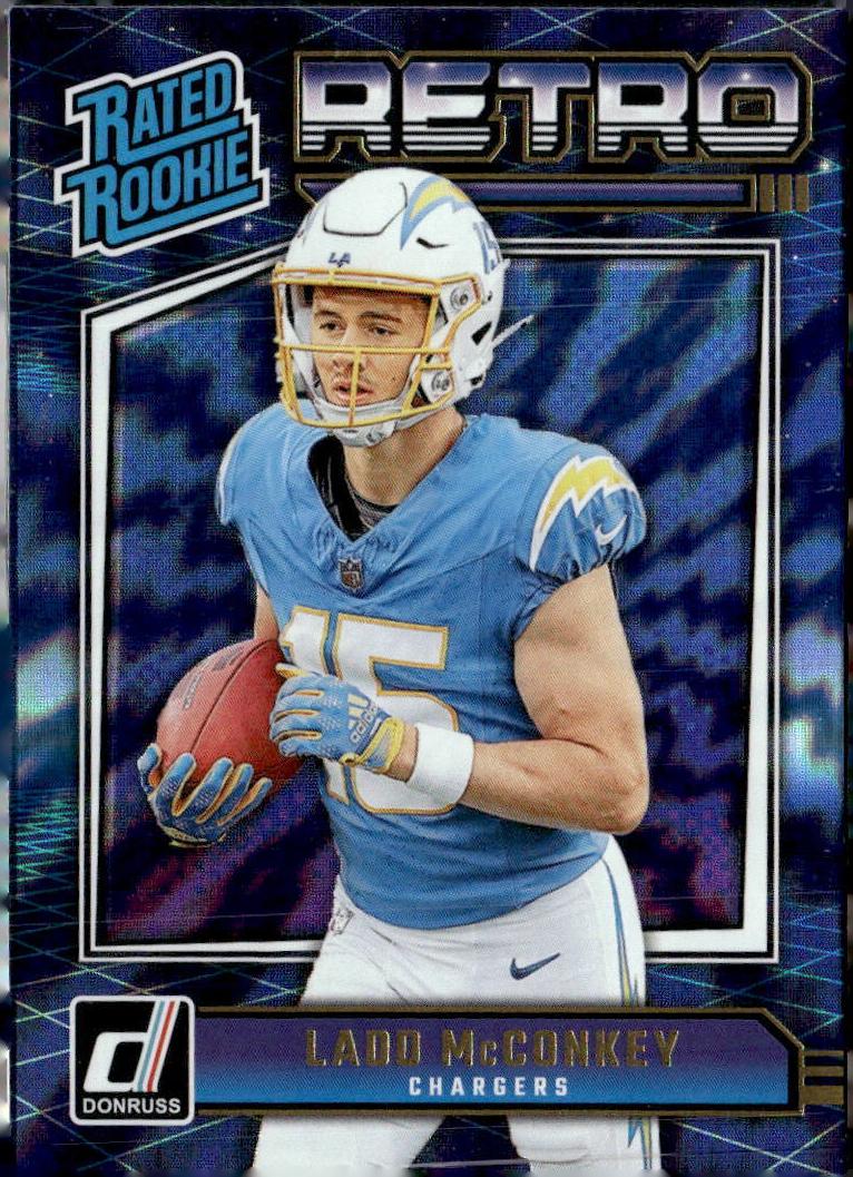 Ladd McConkey 2024 Panini Donruss Rated Rookies Retro Football