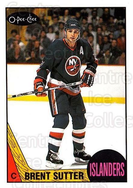 1987 O-Pee-Chee Brent Sutter #27 card