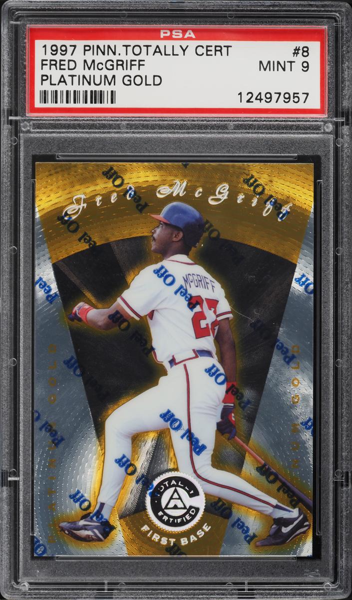 1997 Pinnacle Totally Certified Baseball Platinum Gold Fred McGriff #8 PSA 8.5
