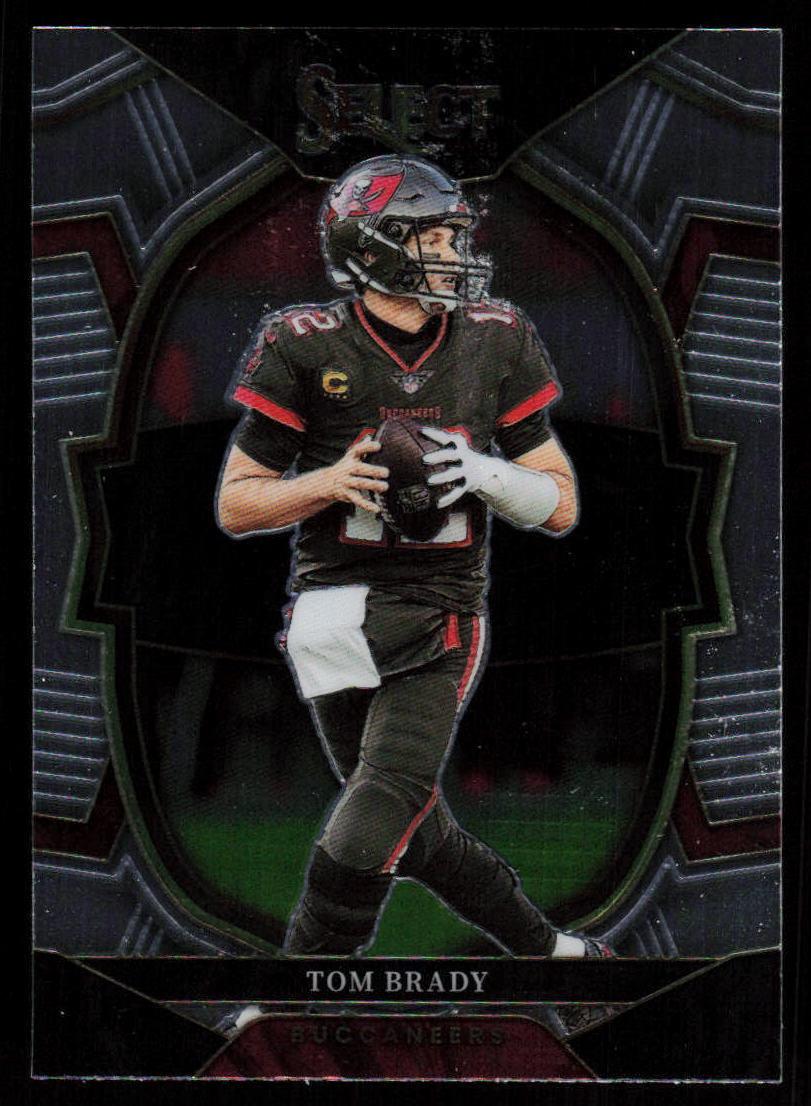 2022 Panini Select Tom Brady [Green Yellow Die Cut] #26 card