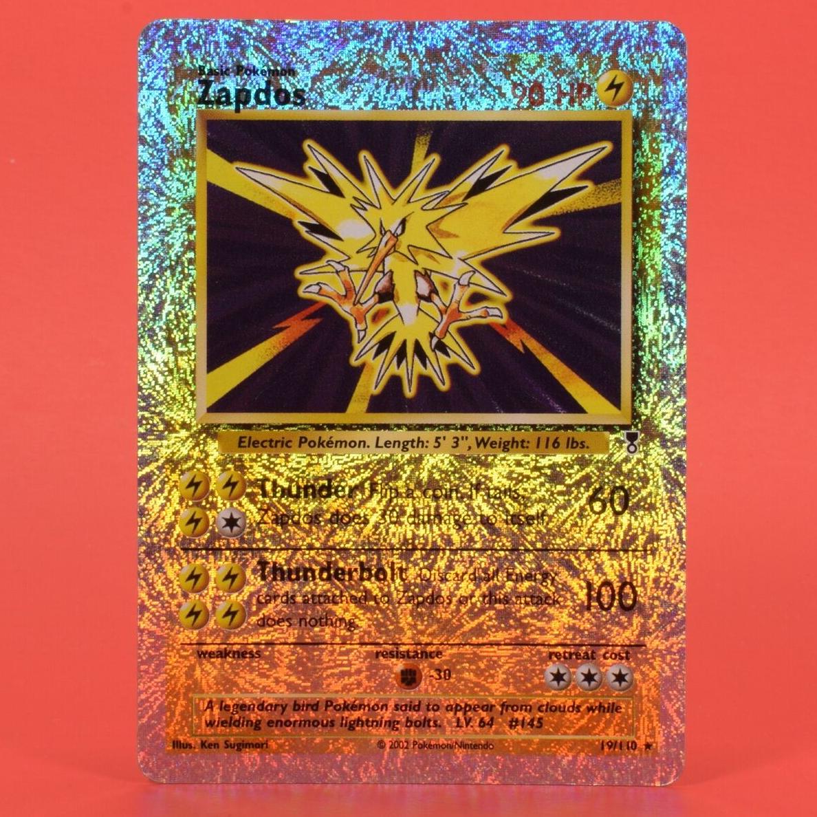 2002 Pokemon Foil #19 Zapdos-Rev.Foil front