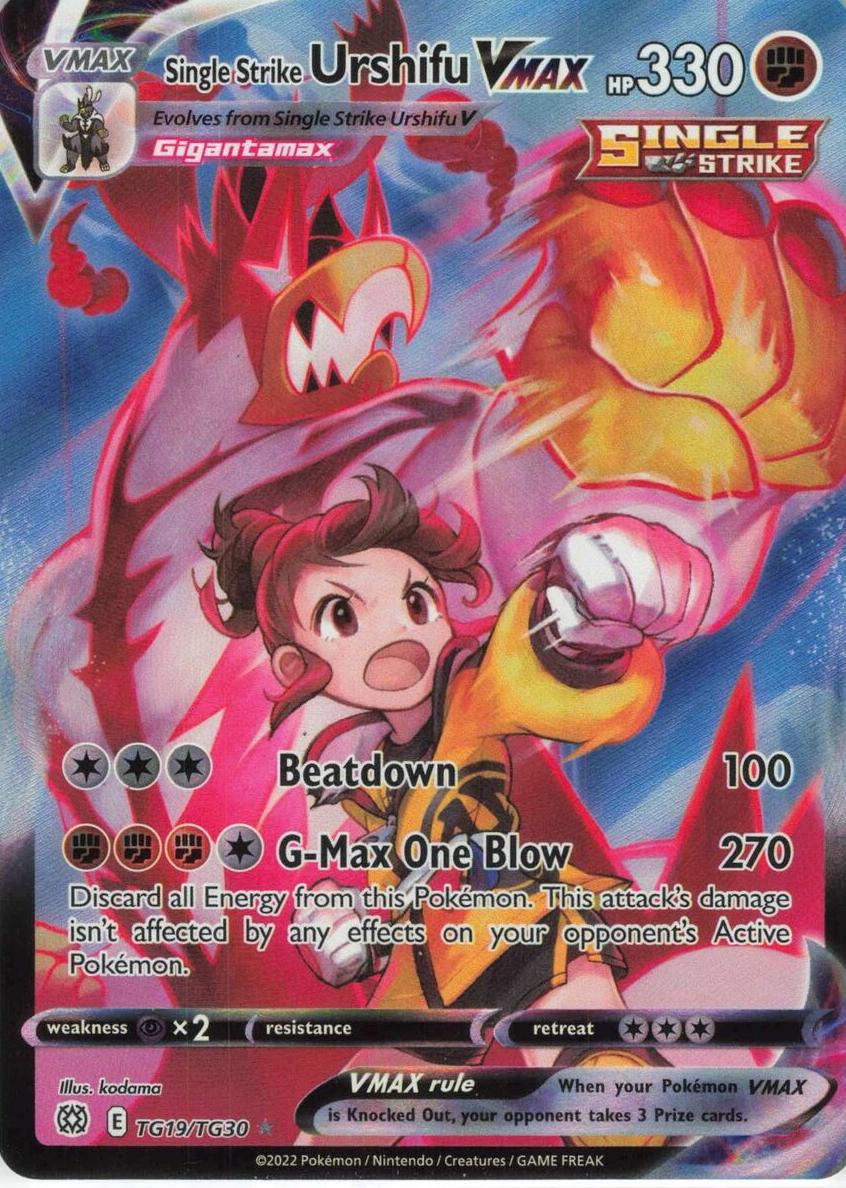 2022 Pokemon Brilliant Stars VMAX #TG19 Urshifu front