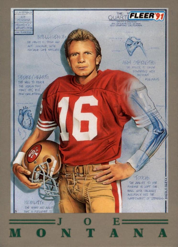 Joe Montana 1991 Fleer Pro-Visions Football