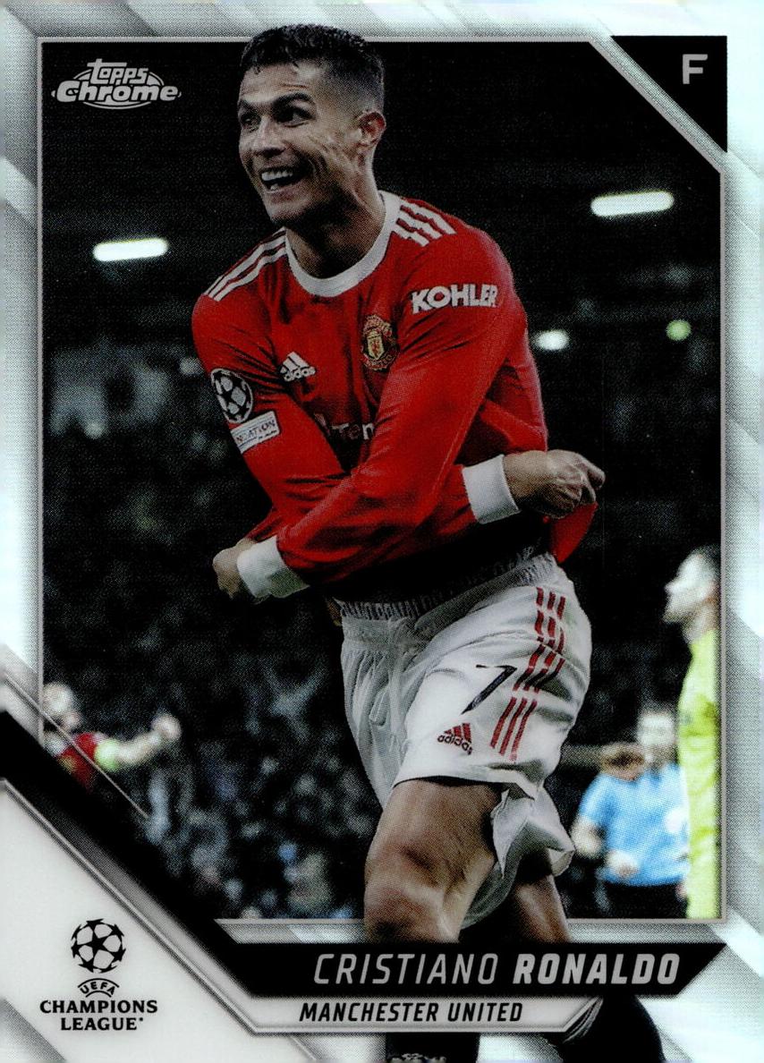 2021 Topps Chrome UEFA Champions League Cristiano Ronaldo [Blue] #10 card
