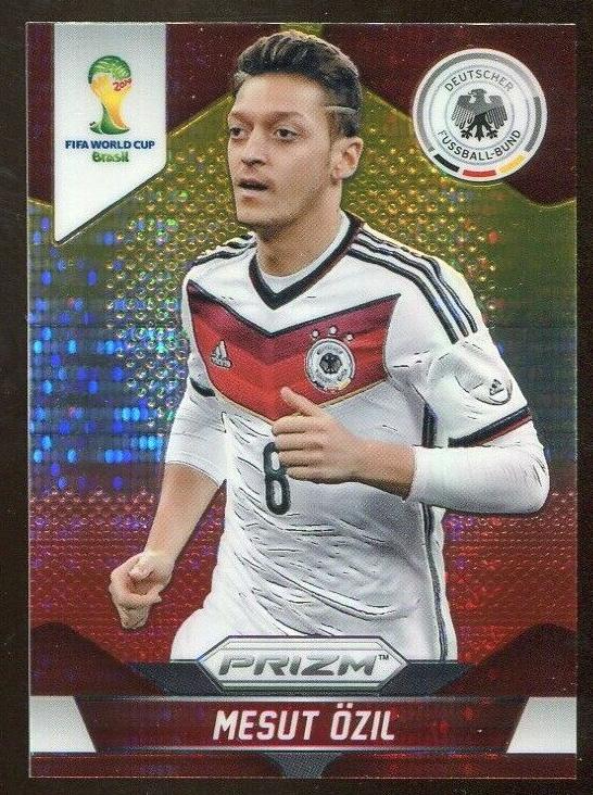2014 Panini Prizm World Cup Mesut Ozil [Yellow and Red Pulsar] #88 card
