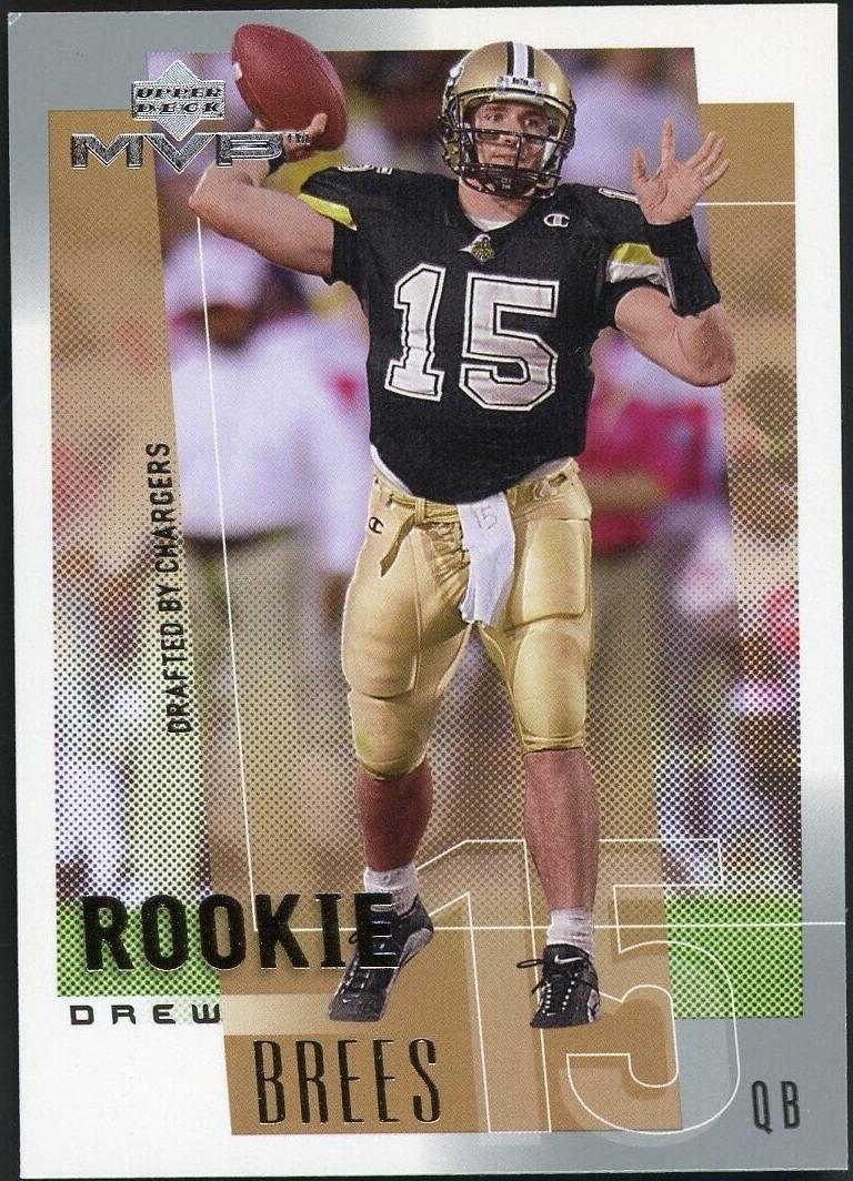 2001 Upper Deck MVP Drew Brees #287 card