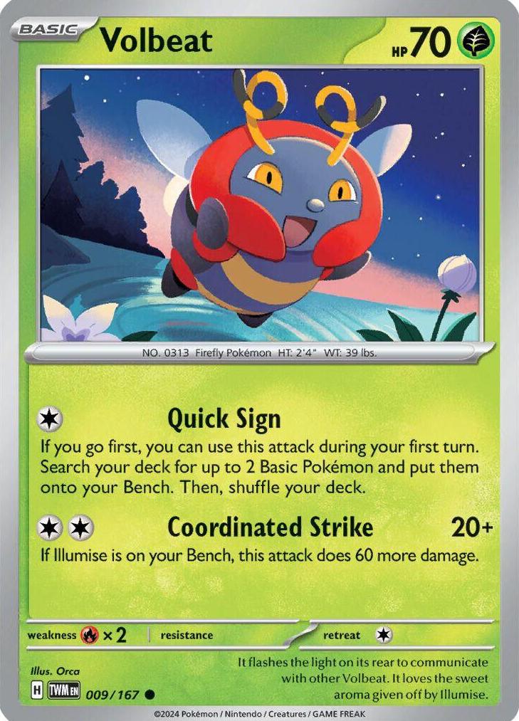 Volbeat 2024 Pokemon Scarlet & Violet Twilight Masquerade