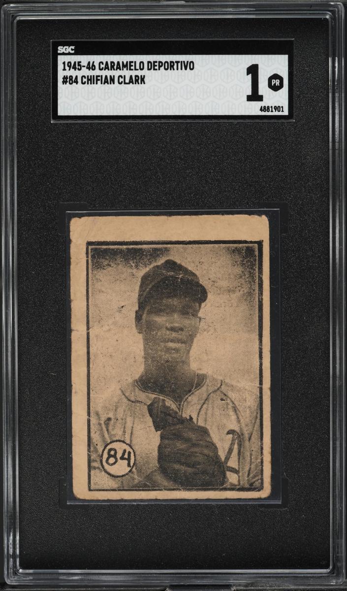 1945 Caramelo Deportivo Cuban League Baseball Chifian Clark #84 PSA 1